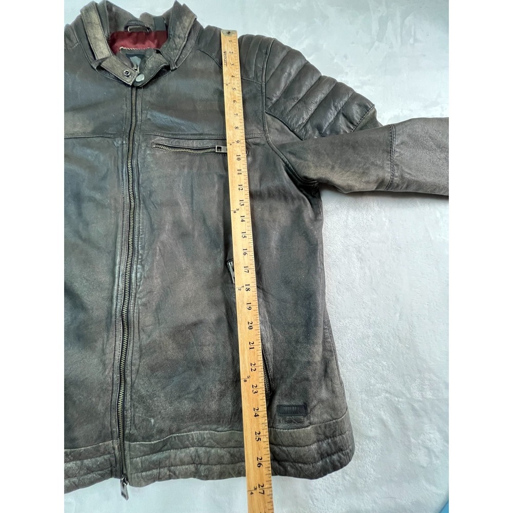 Harley Davidson Mens‎ XL Jacket Distressed Lambskin Gray 97131-16VM - Picture 6 of 16